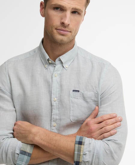 Linton Tailored Long-Sleeved Shirt Slate