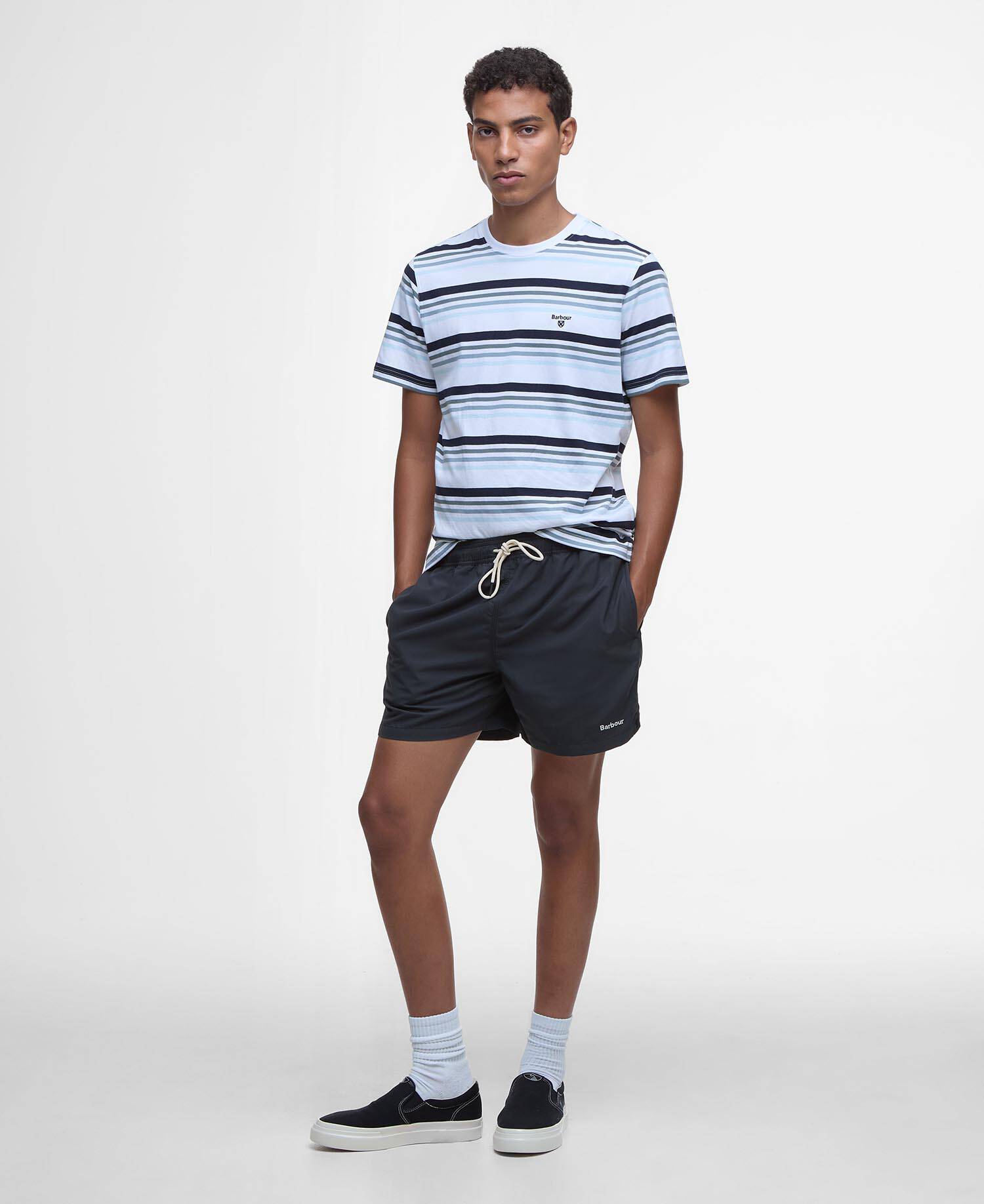 Staple Logo 7" Swim Shorts Classic Black image number 0