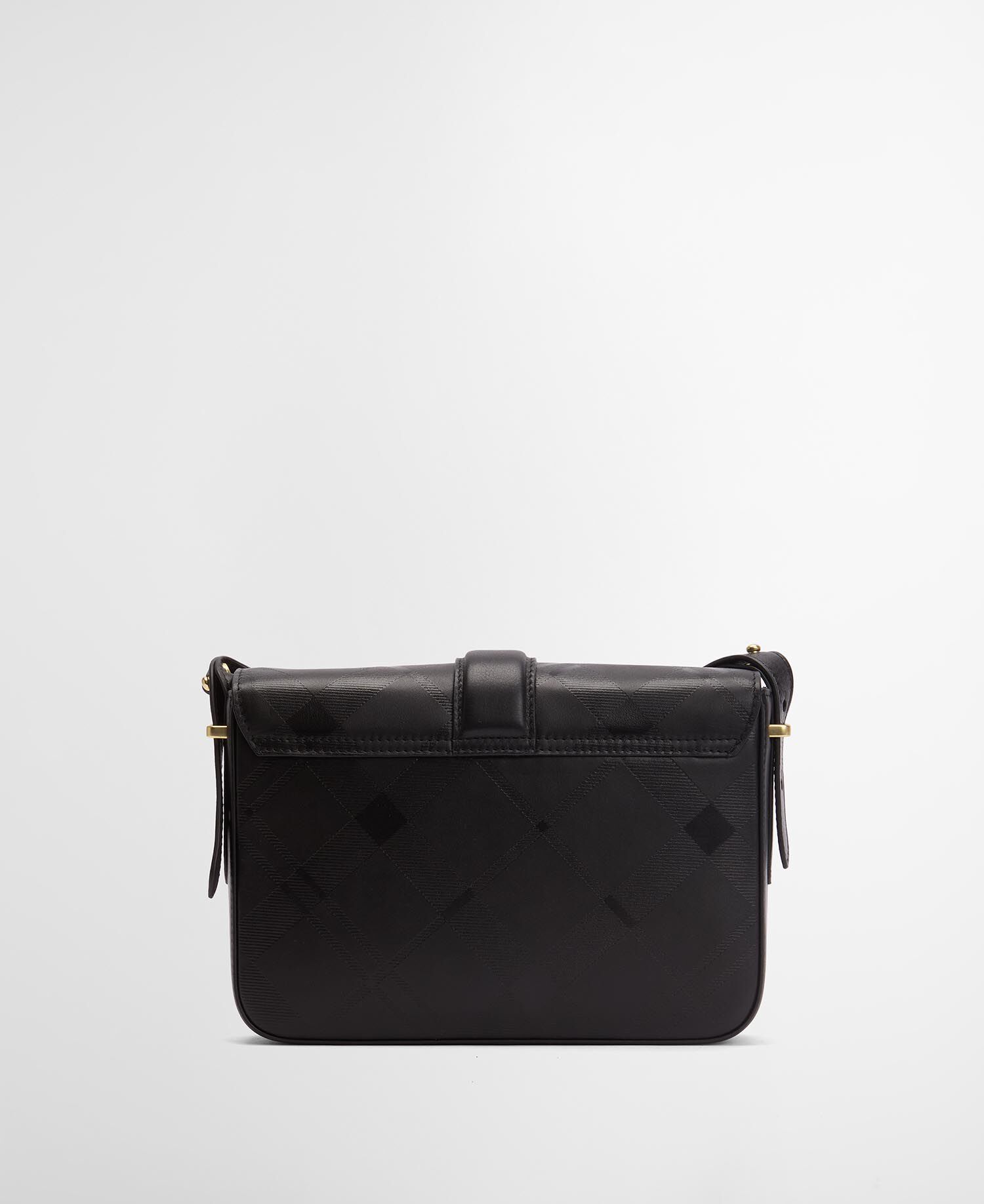 Borsa a tracolla in pelle Rosa Black/ Deboss Tartan