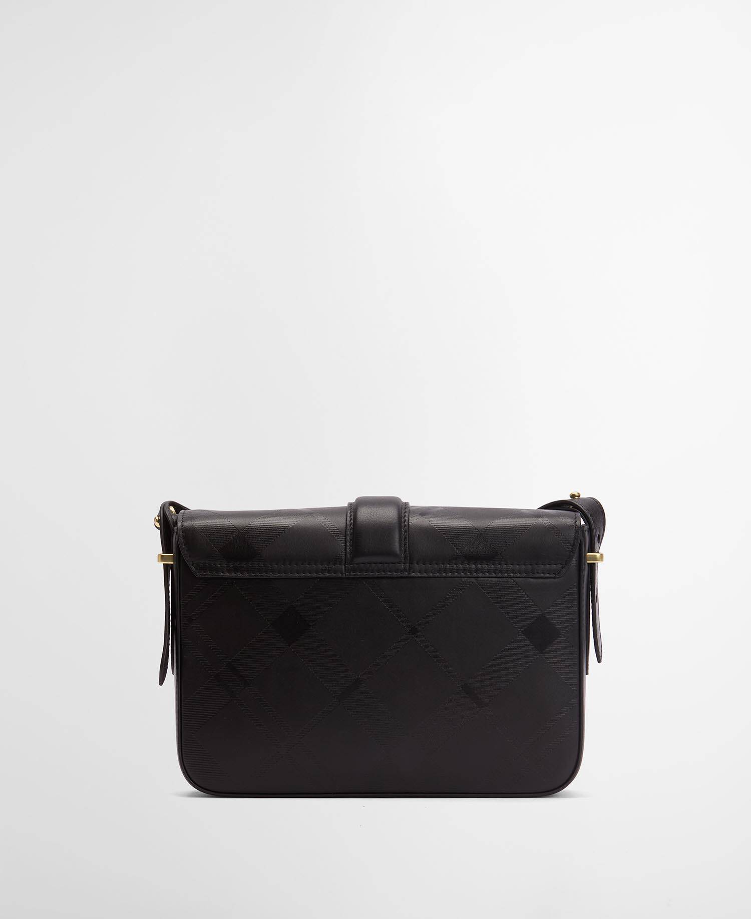 Borsa a tracolla in pelle Rosa Black/ Deboss Tartan image number 2