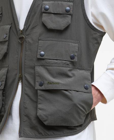 Weste Utility Editor Casual Olive Ink
