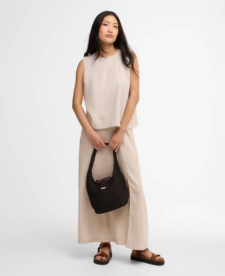 Lily Woven Tote Bag Black