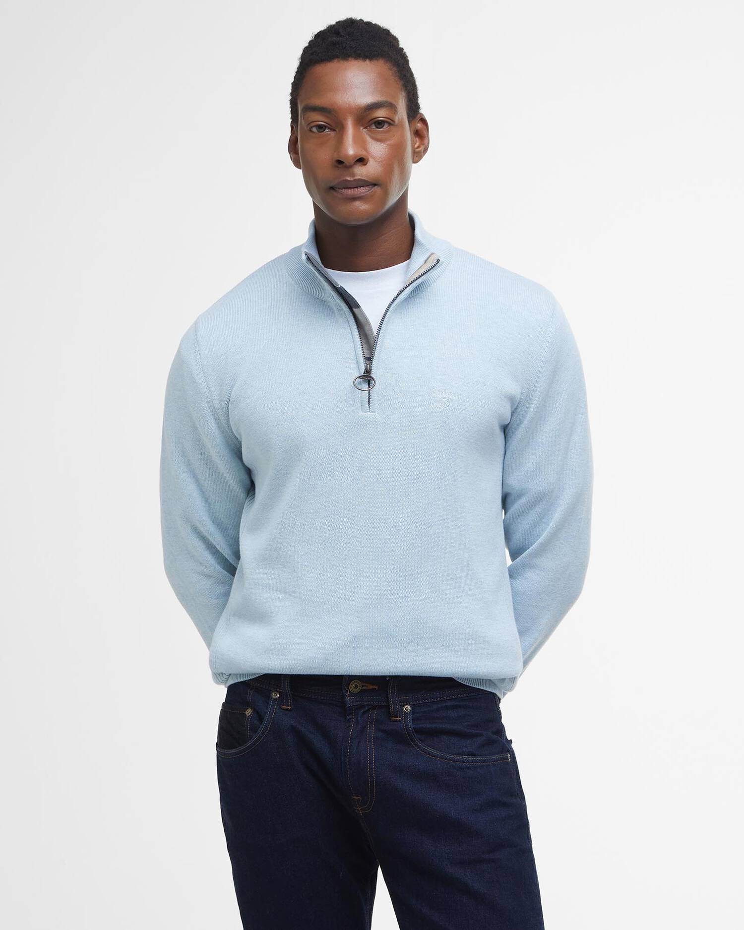 Cotton Quarter-Zip Jumper