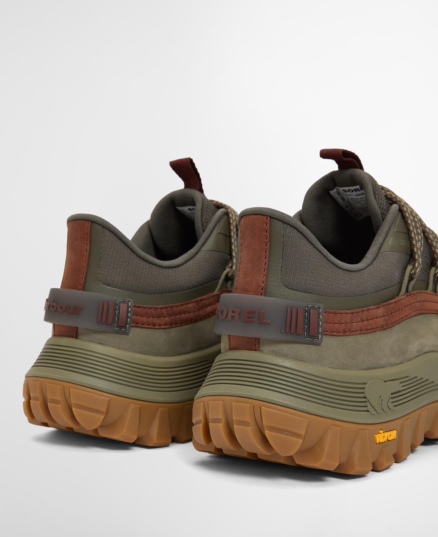 Barbour x SOREL Callsign Horizon GTX Waterproof Trainers Olive