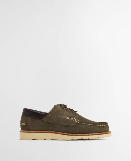 Murtun Moccasin Shoes Moss Grey Suede
