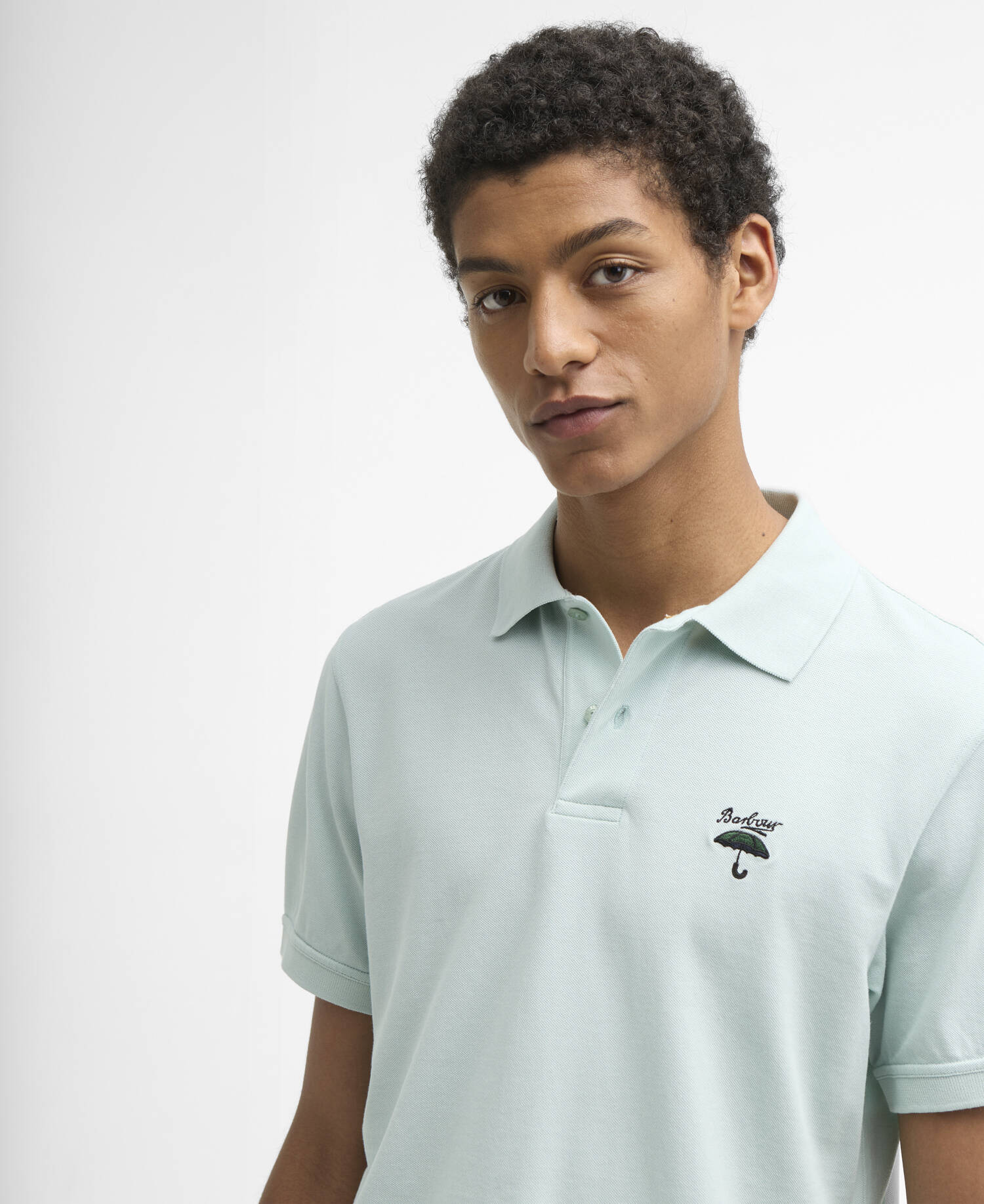 Comebe Tailored Polo Shirt Mint Blue image number 3