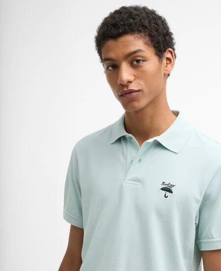 Comebe Tailored Polo Shirt Mint Blue