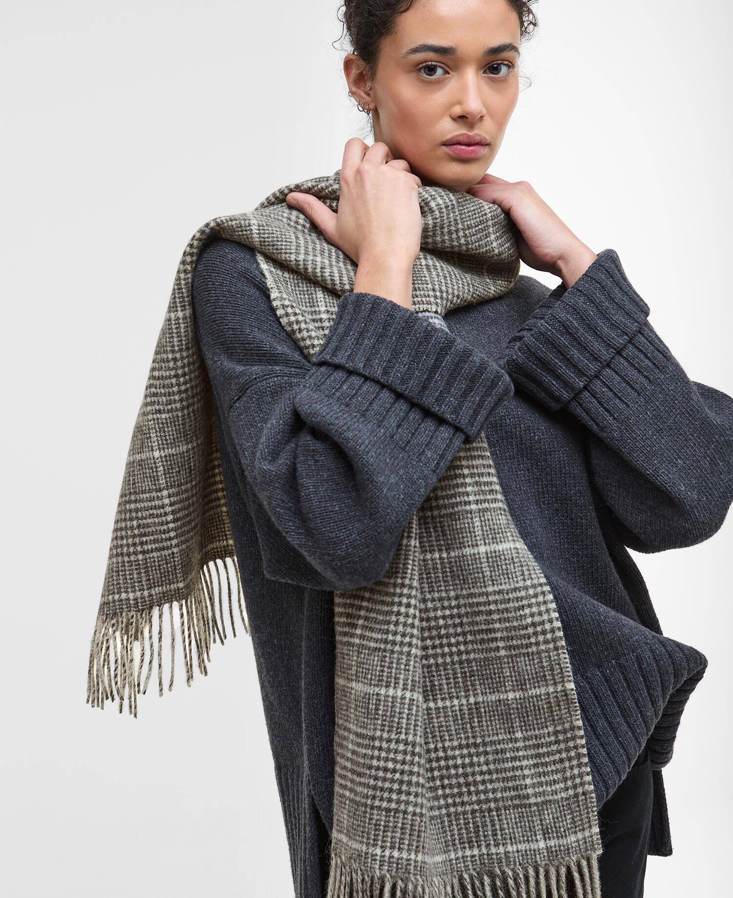 Noelle Reversible Check Scarf image number 5