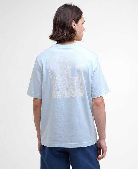 Moonwell T-Shirt Bleached Blue Moonwell T-Shirt Bleached Blue