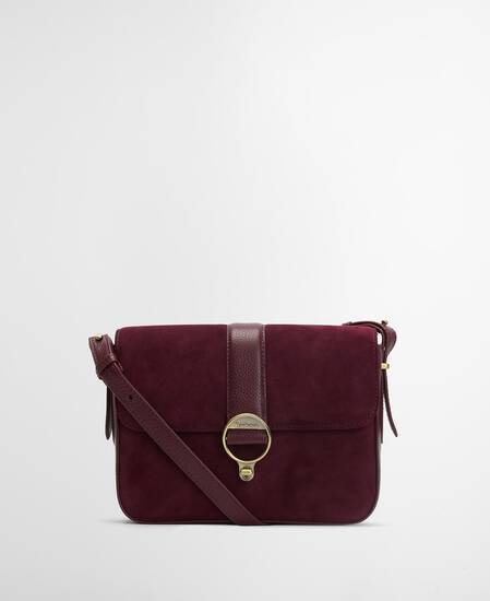 Wildledertasche Rosa Crossbody Burgundy