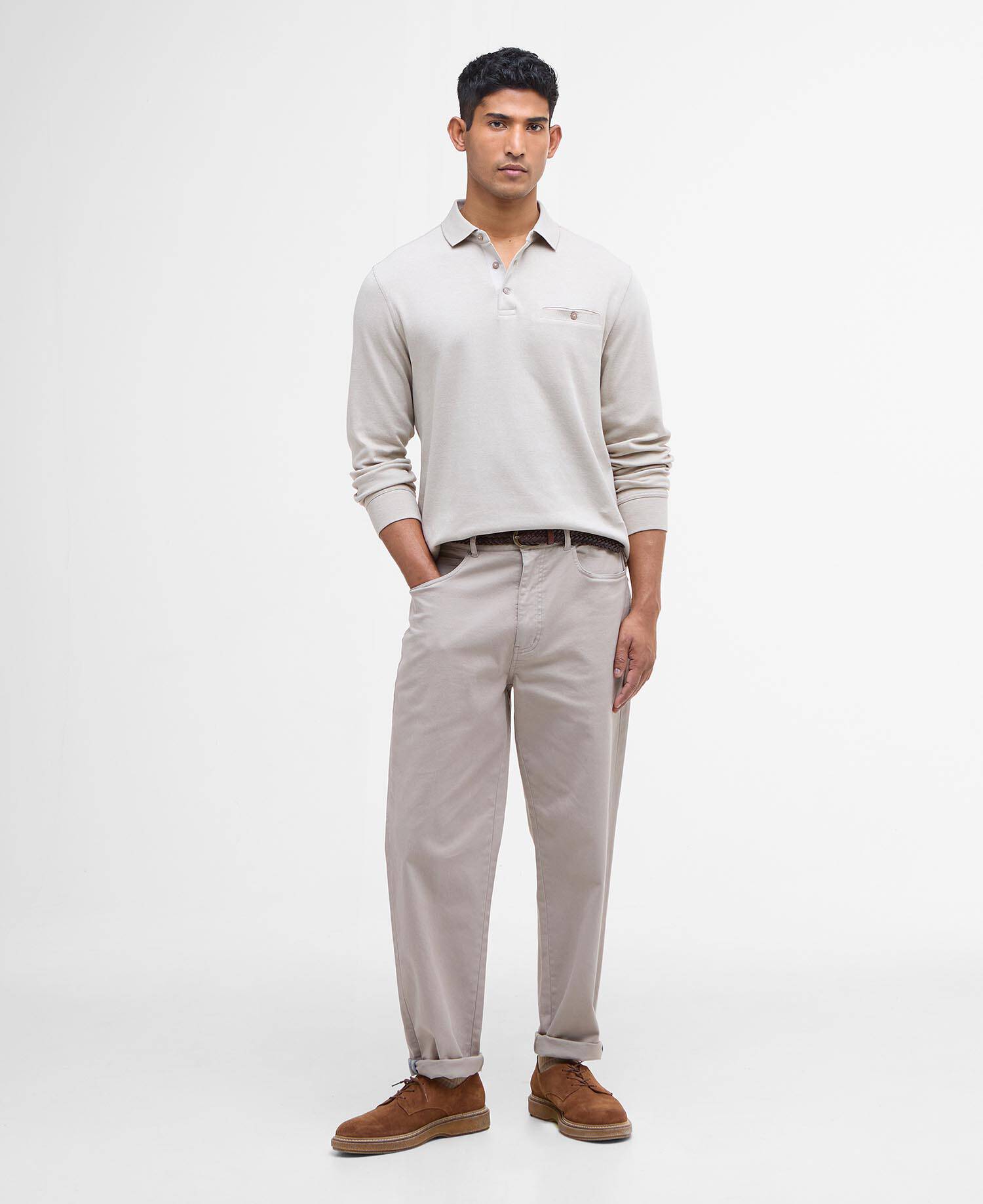 Farmwell Tailored Long-Sleeved Polo Shirt image number 1