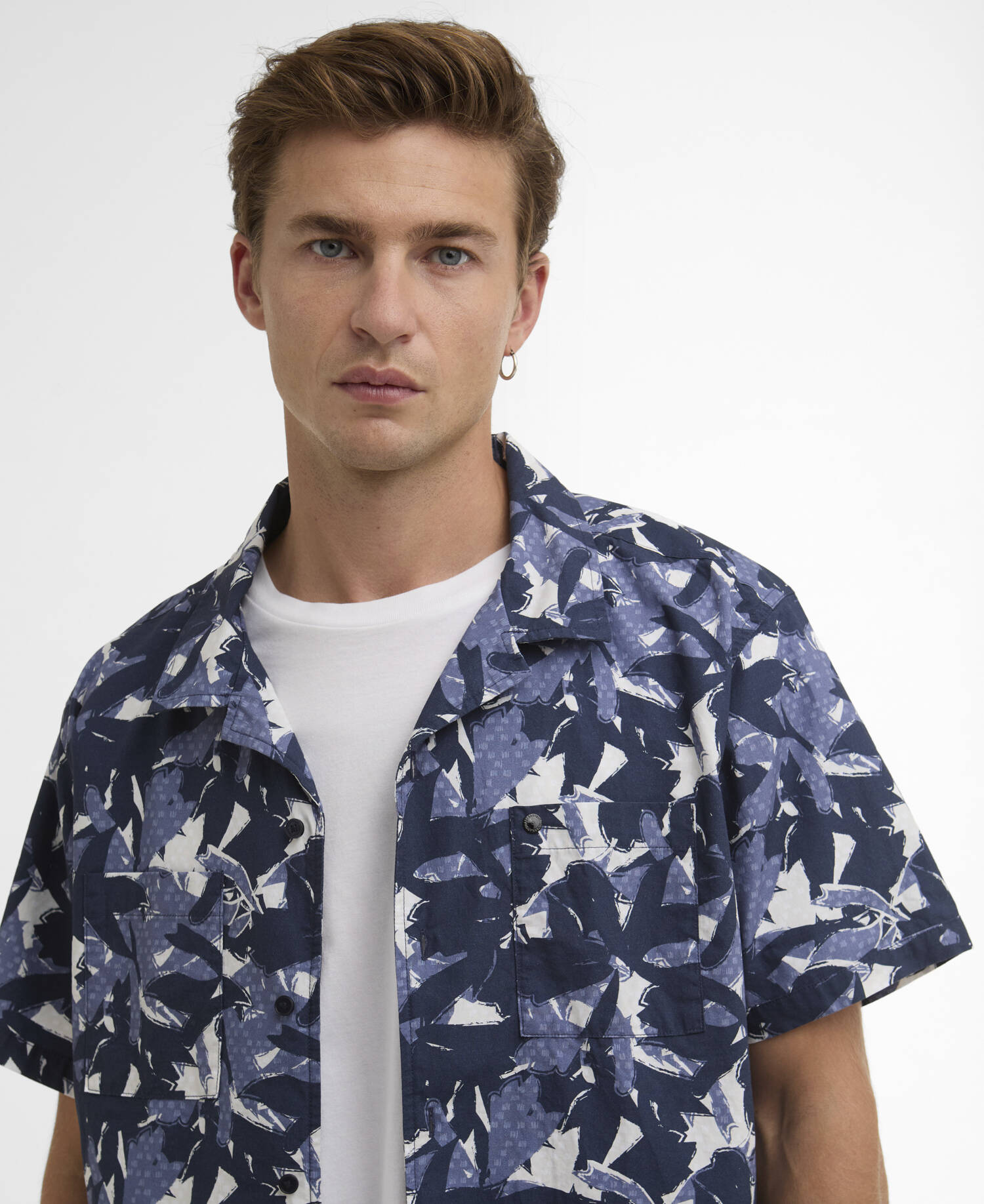Chappel Printed Short-Sleeved Shirt Navy image number 3