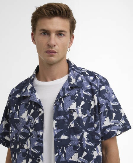 Chappel Printed Short-Sleeved Shirt Navy
