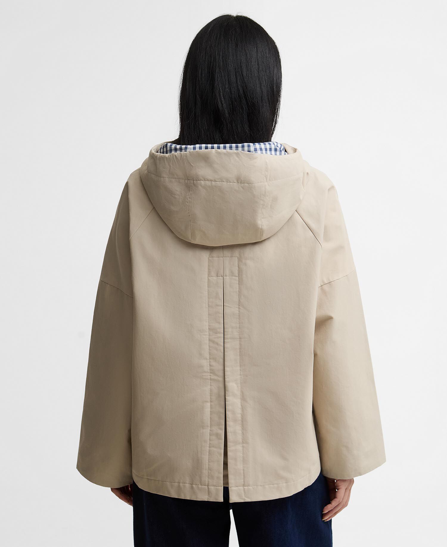 Jacke Kingswood Showerproof Light Sand/Navy Gingham