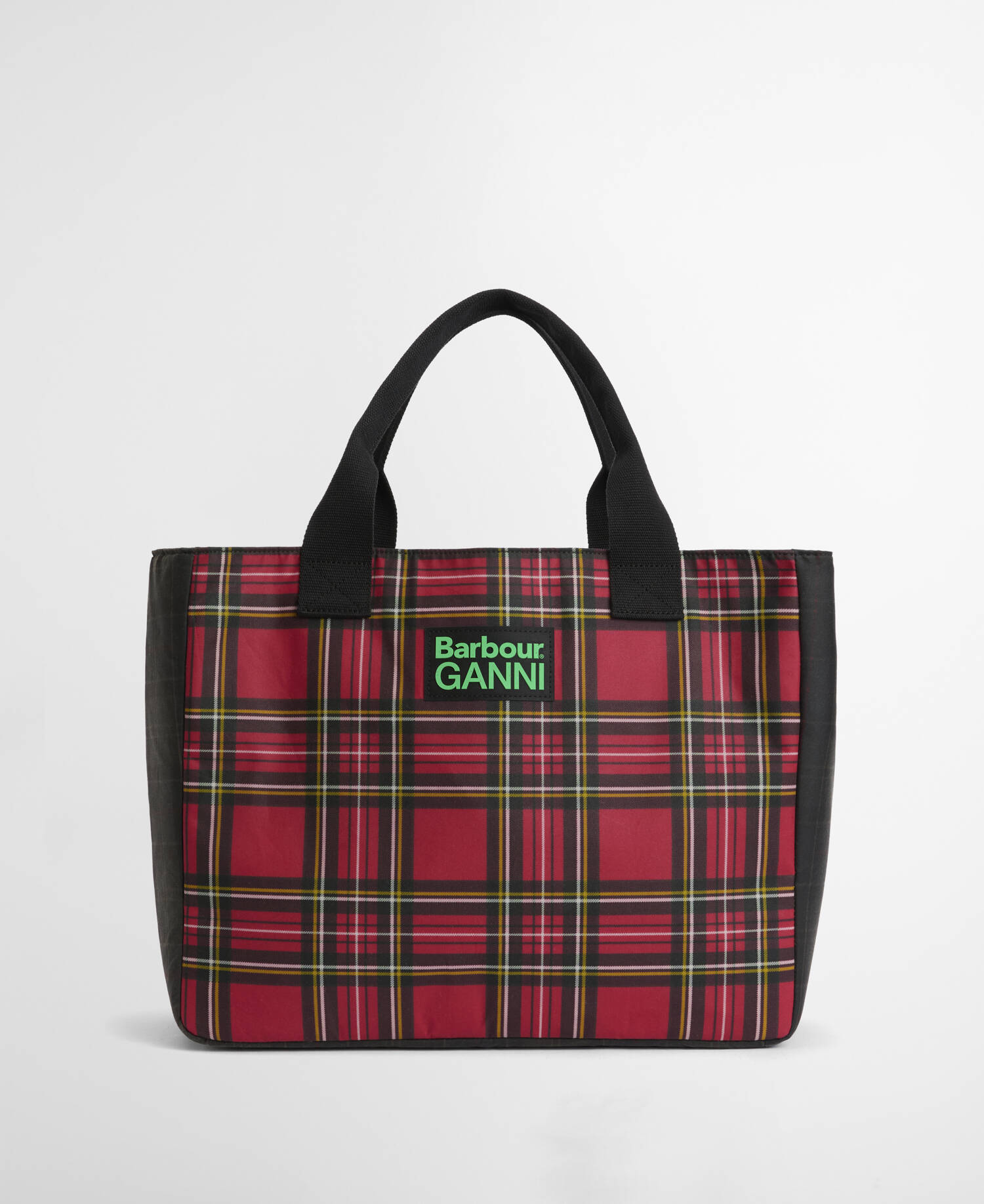 Barbour x GANNI Waxed Tote Bag Classic/Royal Stewart Tartan image number 0