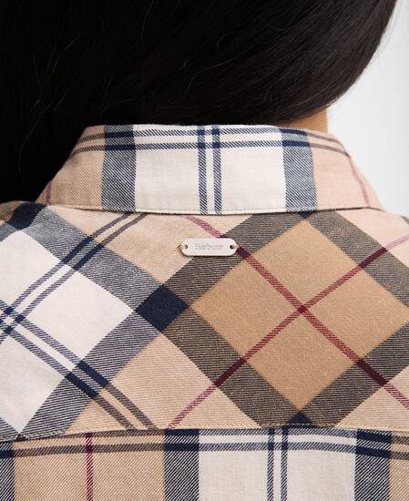 Fern Tartan Midi Dress Hessian Tartan