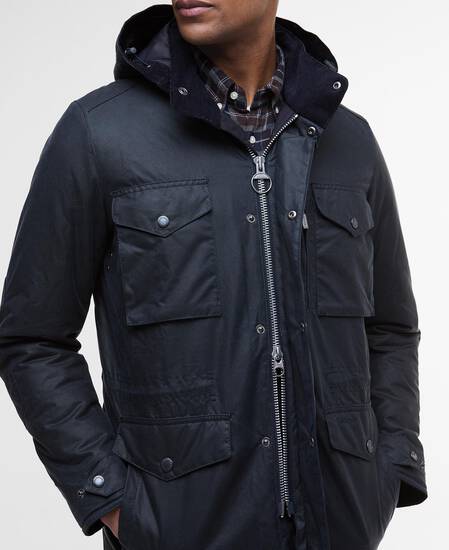 Winter Sapper Waxed Jacket Navy/Midnight Oak