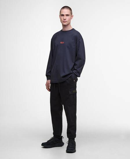 Lever Long-Sleeved T-Shirt Dark Navy