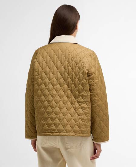 Icons Cropped Liddesdale Quilted Jacket Sand/Dress/Pearl