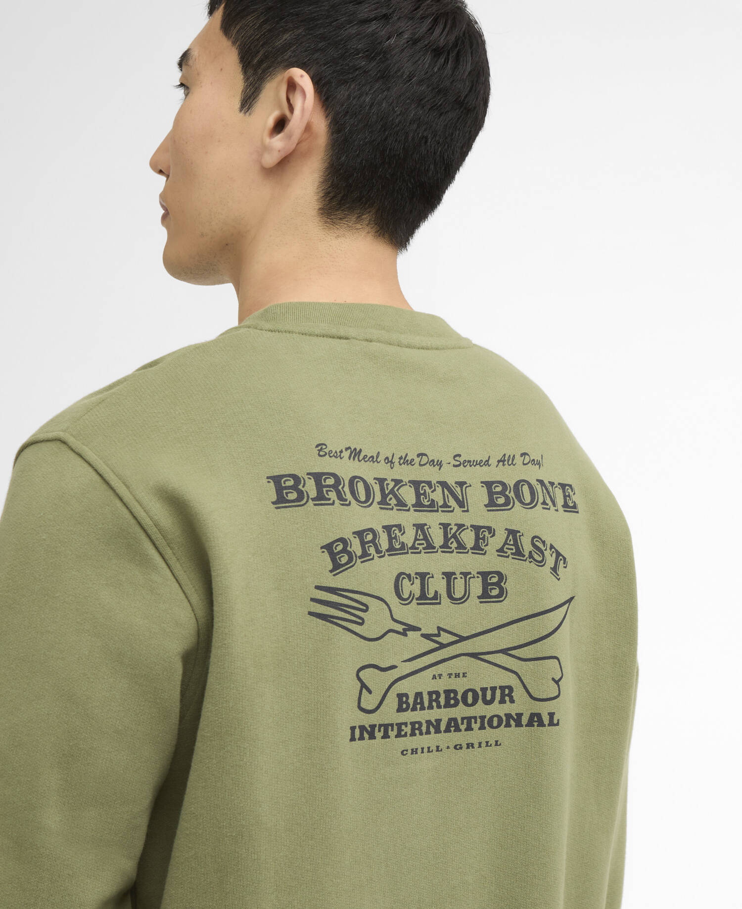 Staithes Graphic Sweatshirt Olvine image number 4