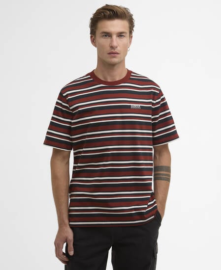 Burnwood Striped T-Shirt Burnt Henna