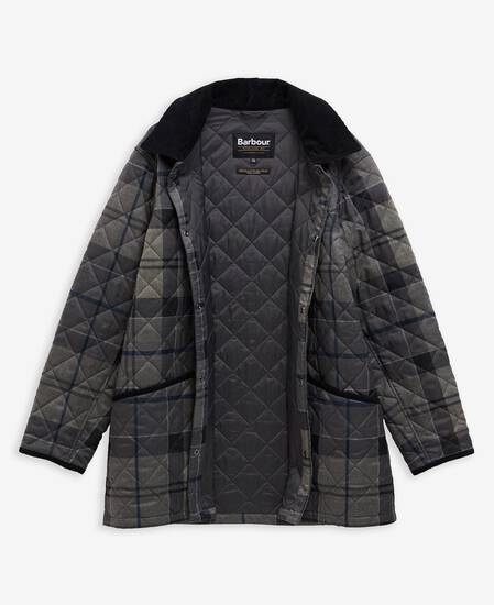 Select Liddesdale Quilted Jacket Navy Winter Dress Tartan