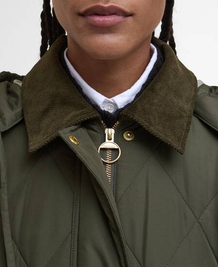 Steppjacke Meredith Olive/Ancient Tartan