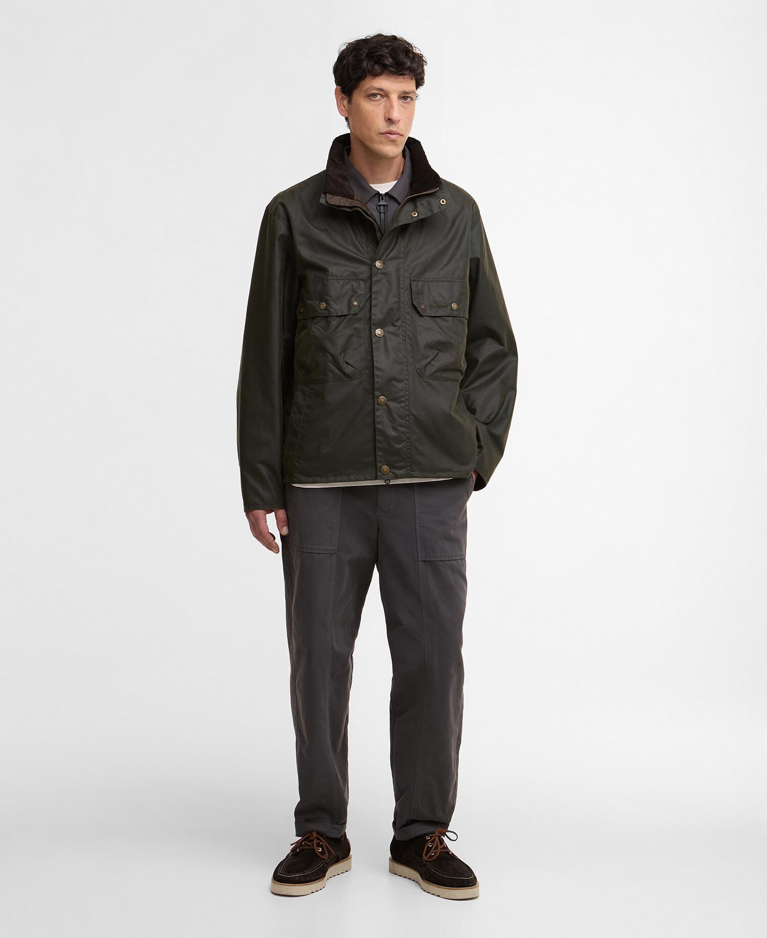 Re-Engineered Ridley Waxed Jacket Archive Olive