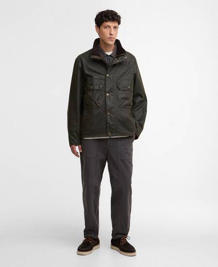 Re-Engineered Ridley Waxed Jacket Archive Olive