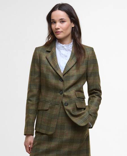 Blazer in lana Carlby leggermente aderente Arabesque/Brown