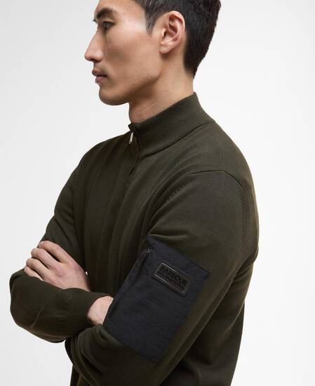 Maglione Blades con zip corta Sage