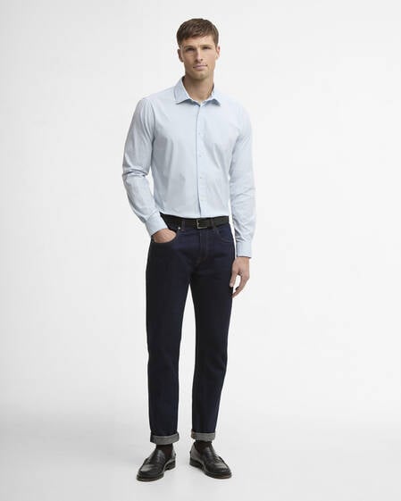 Westcroft Stretch Poplin Tailored Shirt Sky