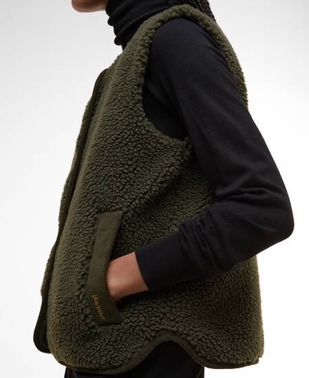 Luciana Fleece Gilet Olive
