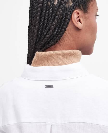 Marine Relaxed Long-Sleeved Shirt White