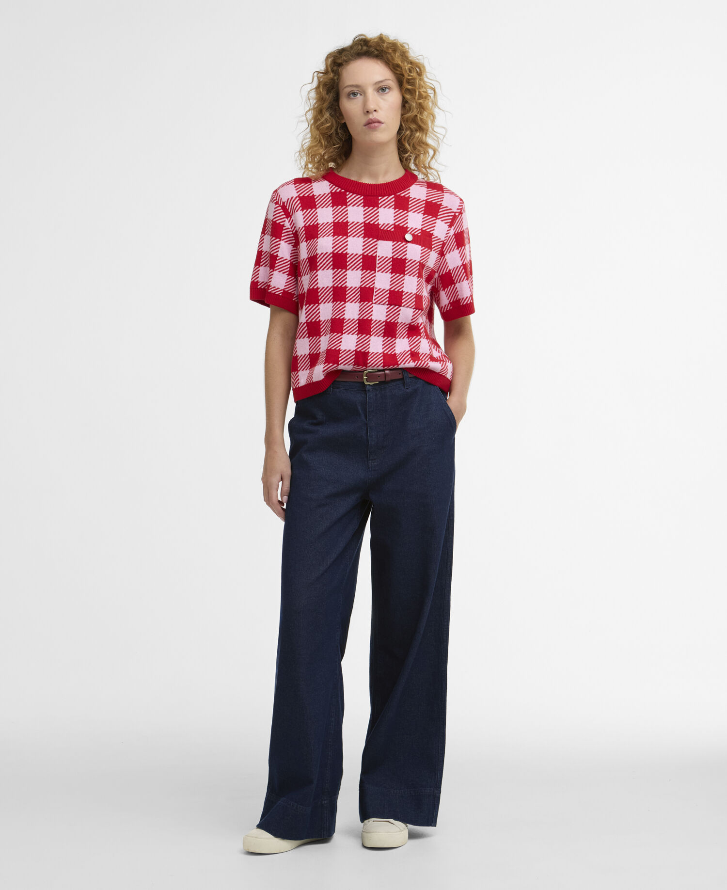 Esther Gingham Crew Neck Jumper Multi