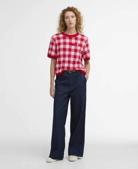 Maglione girocollo a quadretti Esther Multi