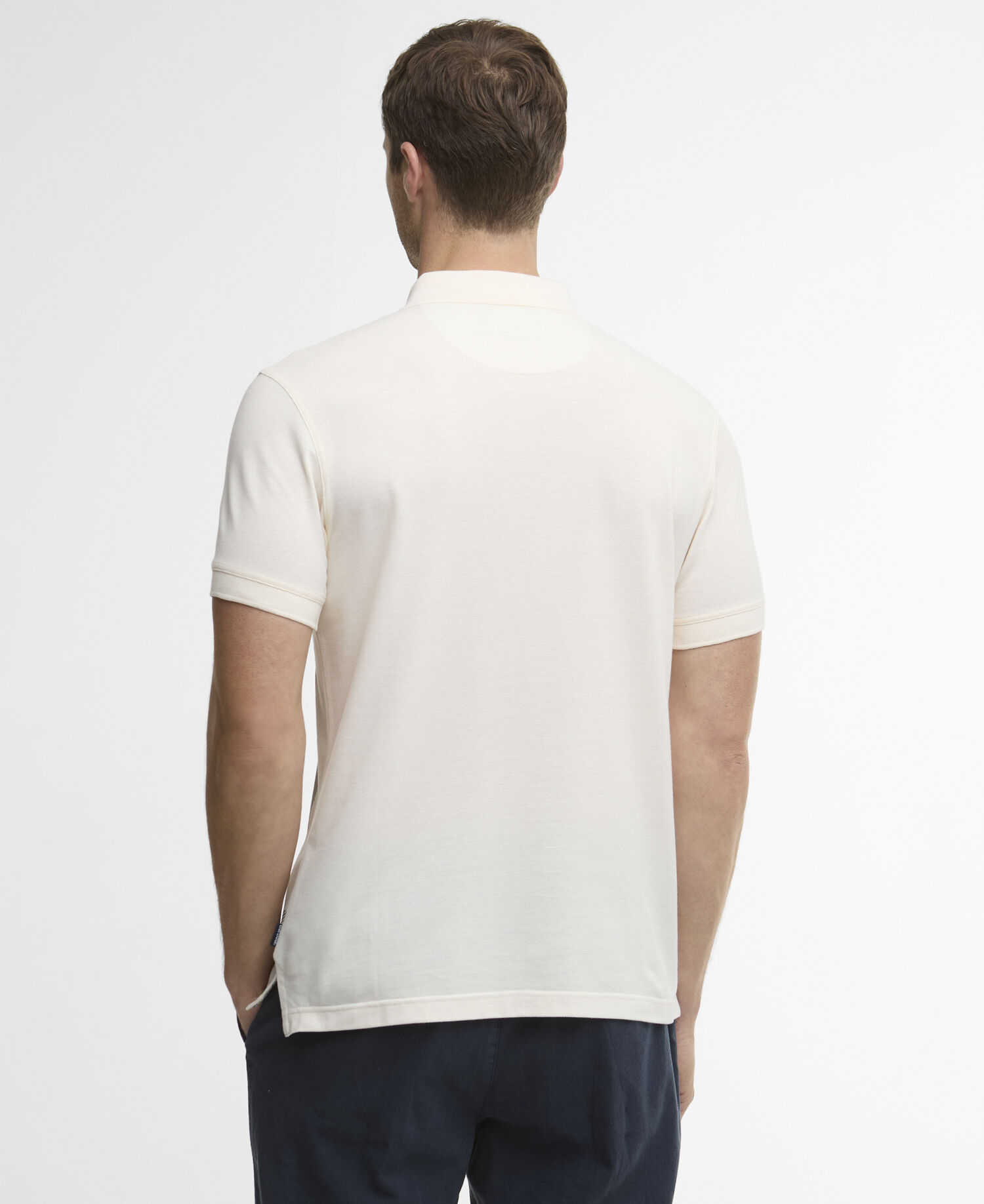 Blaine Tartan Short-Sleeved Polo Shirt Whisper White