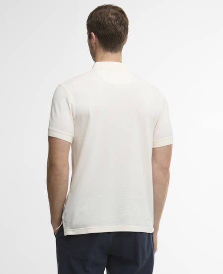 Blaine Tartan Short-Sleeved Polo Shirt Whisper White