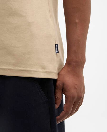 Polo Corpatch a maniche corte leggermente aderente Washed Stone