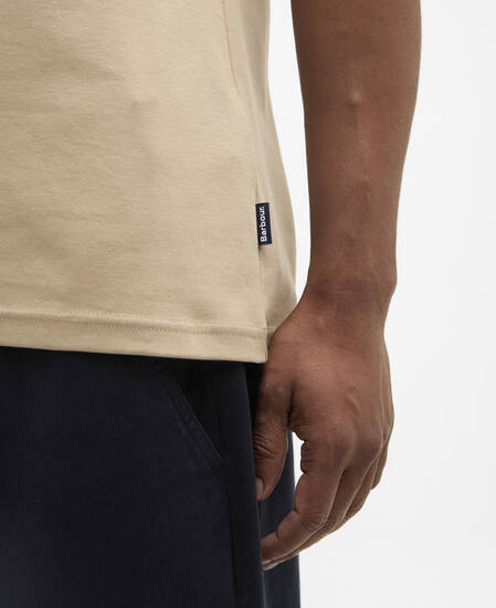 Polo Corpatch a maniche corte leggermente aderente Washed Stone