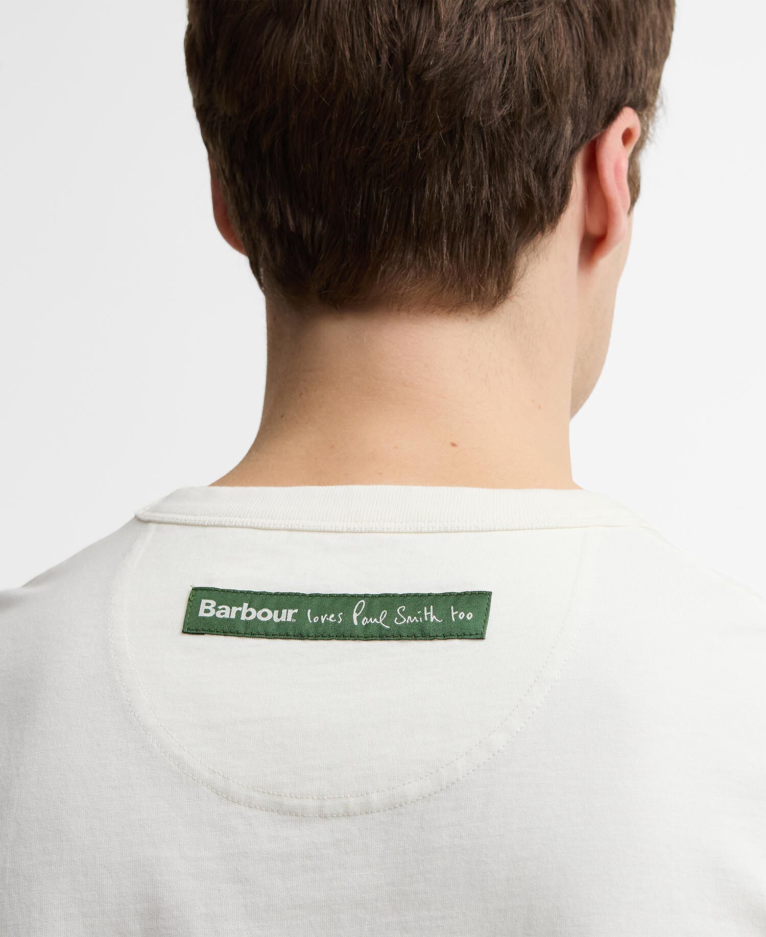 Paul Smith Loves Barbour T-Shirt Scoop Whisper White