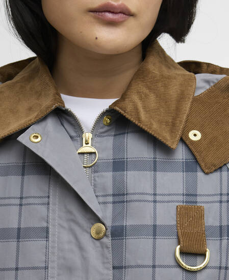 Carnforth Tartan Casual Jacket Grey Tartan