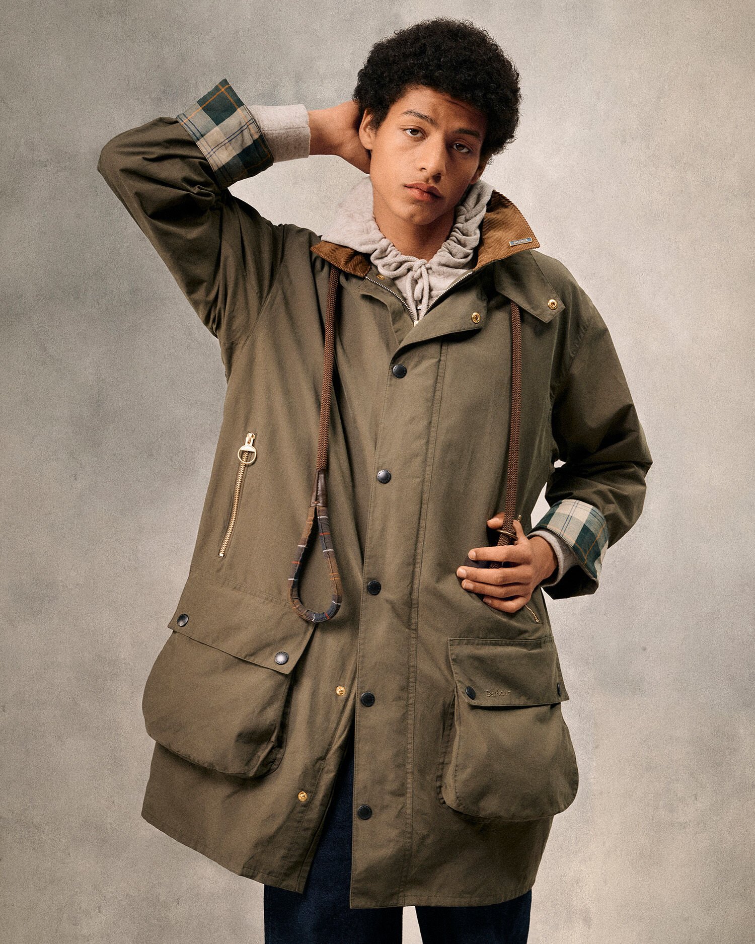 Icons Border Casual Jacket Ivy Green