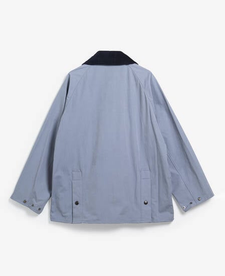 Peached Oversized Bedale Casual Jacket Washed Blue