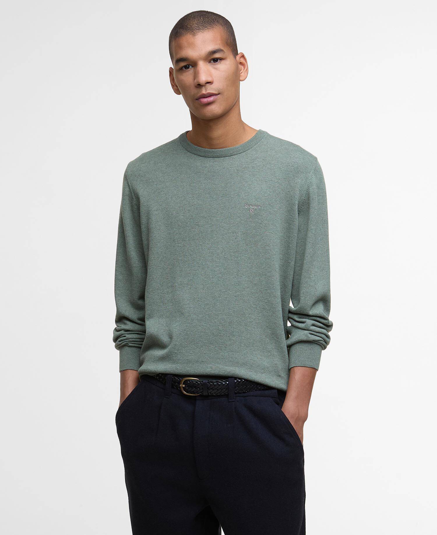 Pima Cotton Crew Neck Jumper image number 0