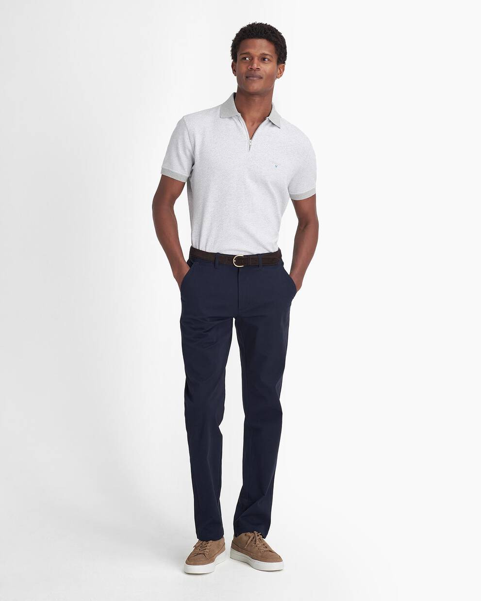 Pantaloni Comfort in tessuto stretch dalla vestibilit&agrave; leggermente aderente