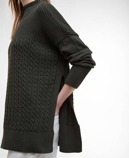 Stitch Guernsey Cape Olive