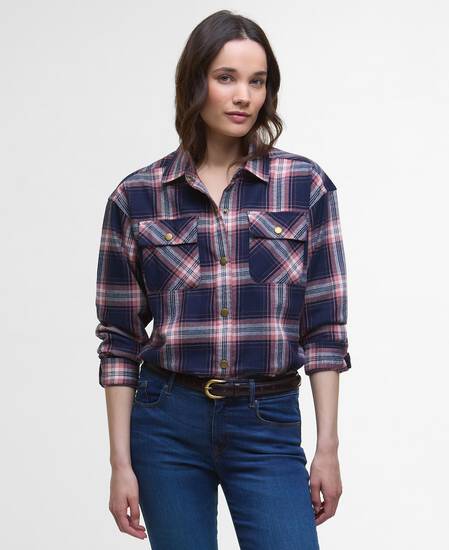 Highfield Relaxed Long-Sleeved Shirt Multi Check Navy/Arabesque