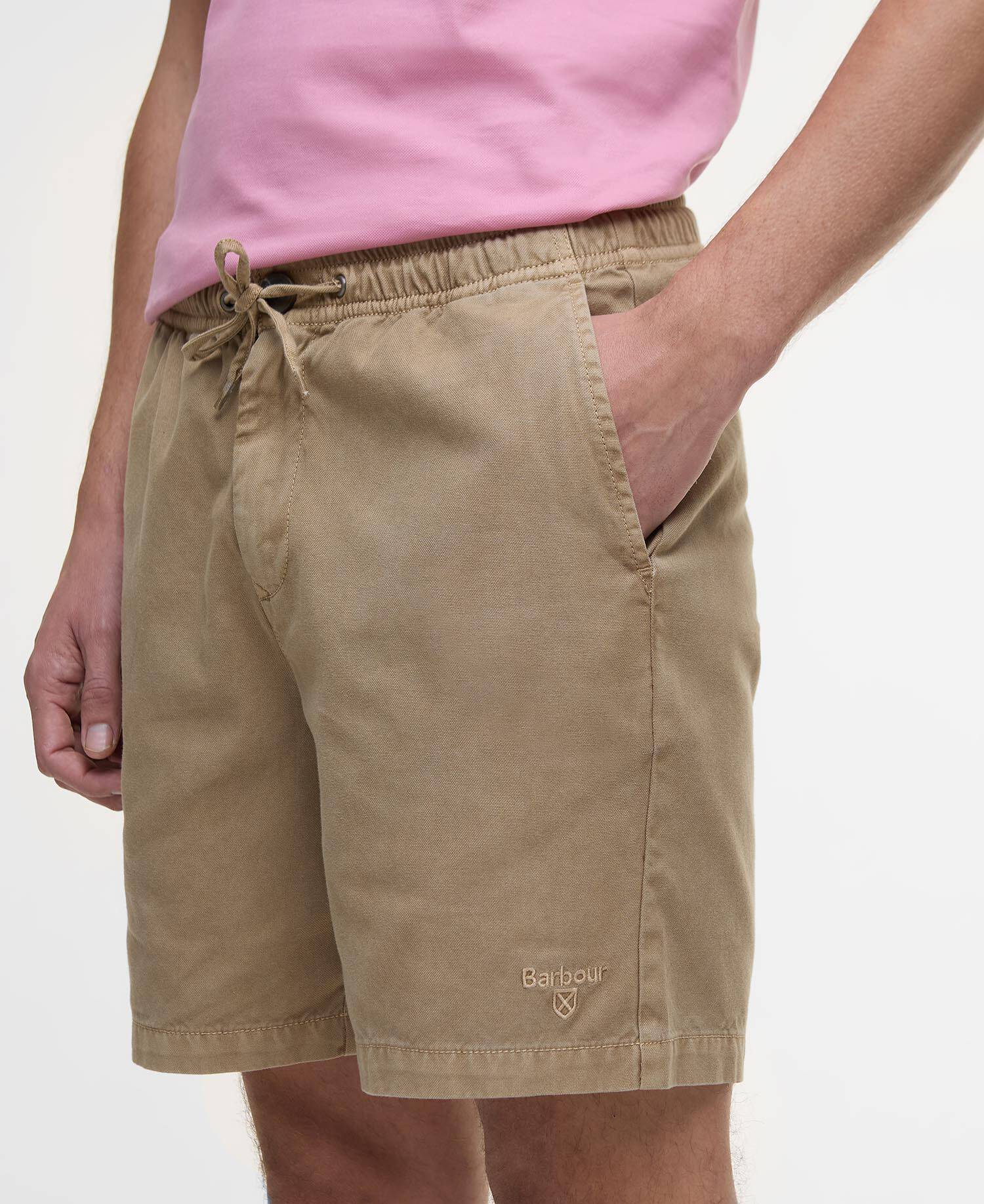Washed Oxford Relaxed Shorts Washed Stone image number 4