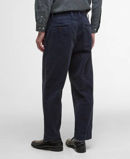 Ted Relaxed Cord Trousers Navy